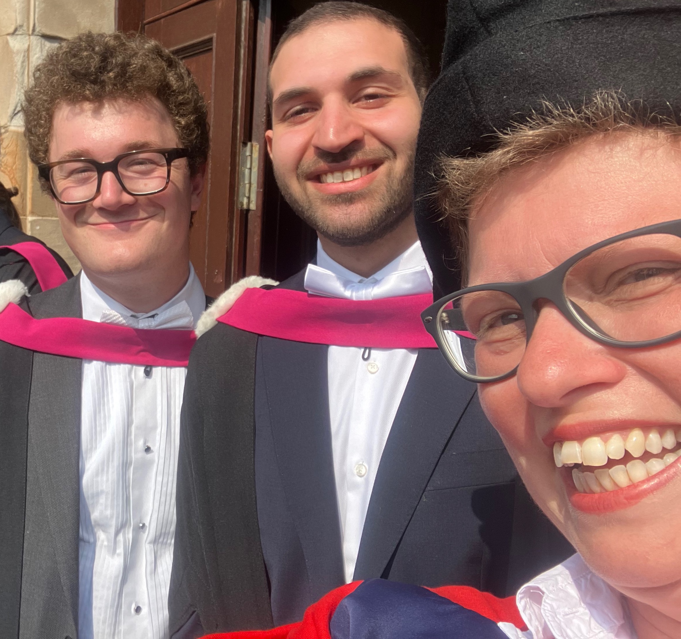 Selfie of Janet, Harry and Ayman.